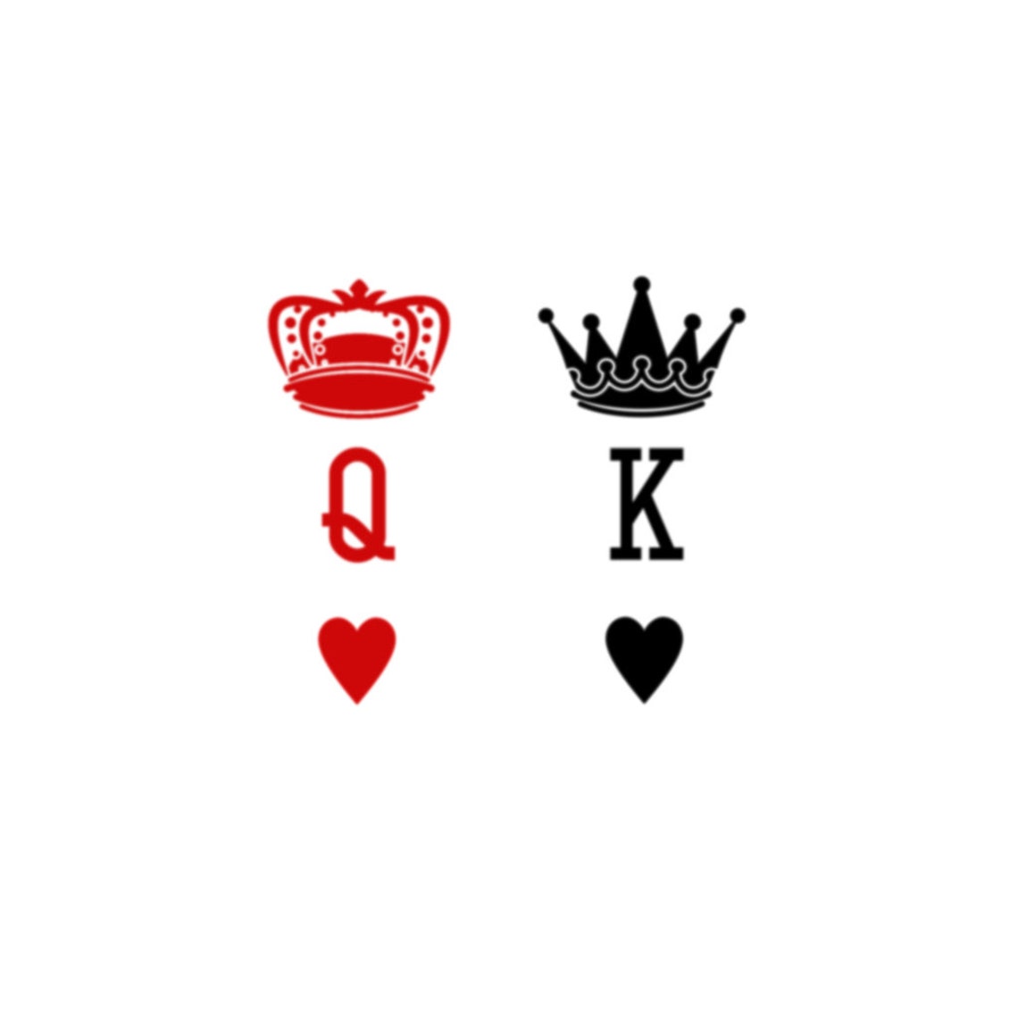 King & Queen Tattoo Set King and Queen Temporary Tattoo / - Etsy