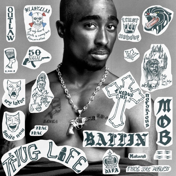 2Pac Temporary Tattoos FULL SET 2Pac Temporary Tattoos / - Etsy 日本