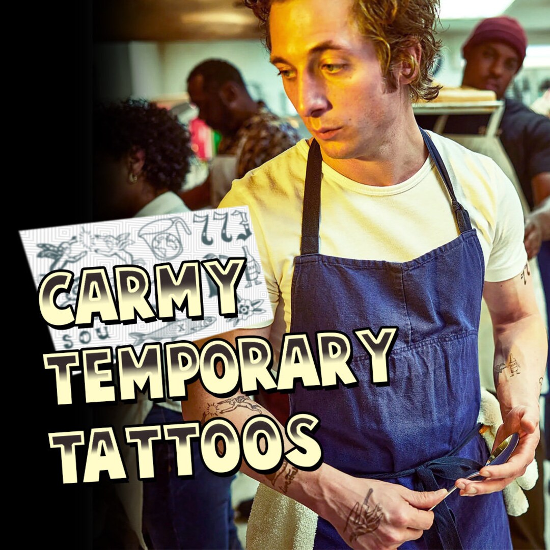 The Bear Carmy Temporary Tattoos FULL SET Chef Carmy Tattoos Etsy