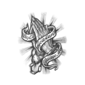 Praying Hands - Only God Can Judge Me Tattoo / Cholo Tattoo / Gangster