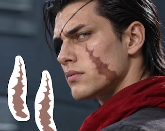 Cosplay Face Mark Tattoo (Set of 2) - Video Game Costume Temporary Tattoo