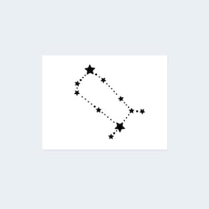 Gemini Constellation Tattoo (Set of 2) - Gemini Constellation Temporary Tattoo / Gemini Sign Tattoo / Gemini Star Constellation / Gemini
