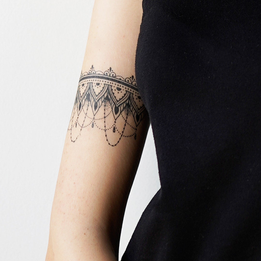 Beautiful Arm Band Girl Arm Band Tattoo / Mandala Arm Band - Etsy Beautiful Arm Band Girl Arm Band Tattoo / Mandala Arm Band - Etsy