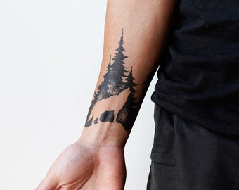 Lone Wolf Tattoo Temporary Tattoo / Wolf Tattoo / Wolf - Etsy Canada