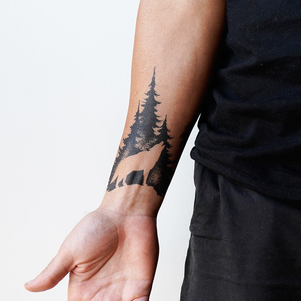 forearm lone wolf tattoo forearm lone wolf tattoo