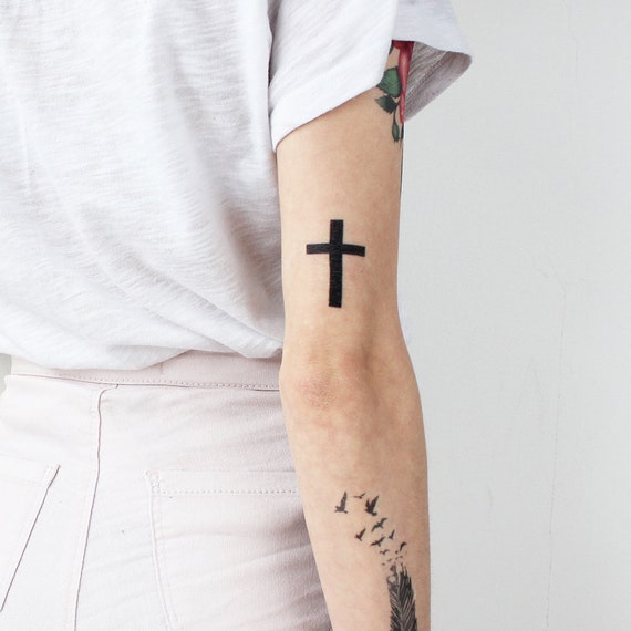 Small Cross Sword Temporary Tattoo - Set of 3 – Tatteco