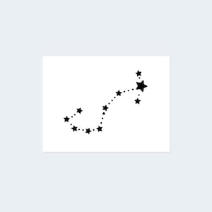 Scorpio Constellation Tattoo (Set of 2) - Scorpio Constellation Temporary Tattoo / Scorpio Symbol Tattoo / Scorpio Star Constellation Tattoo