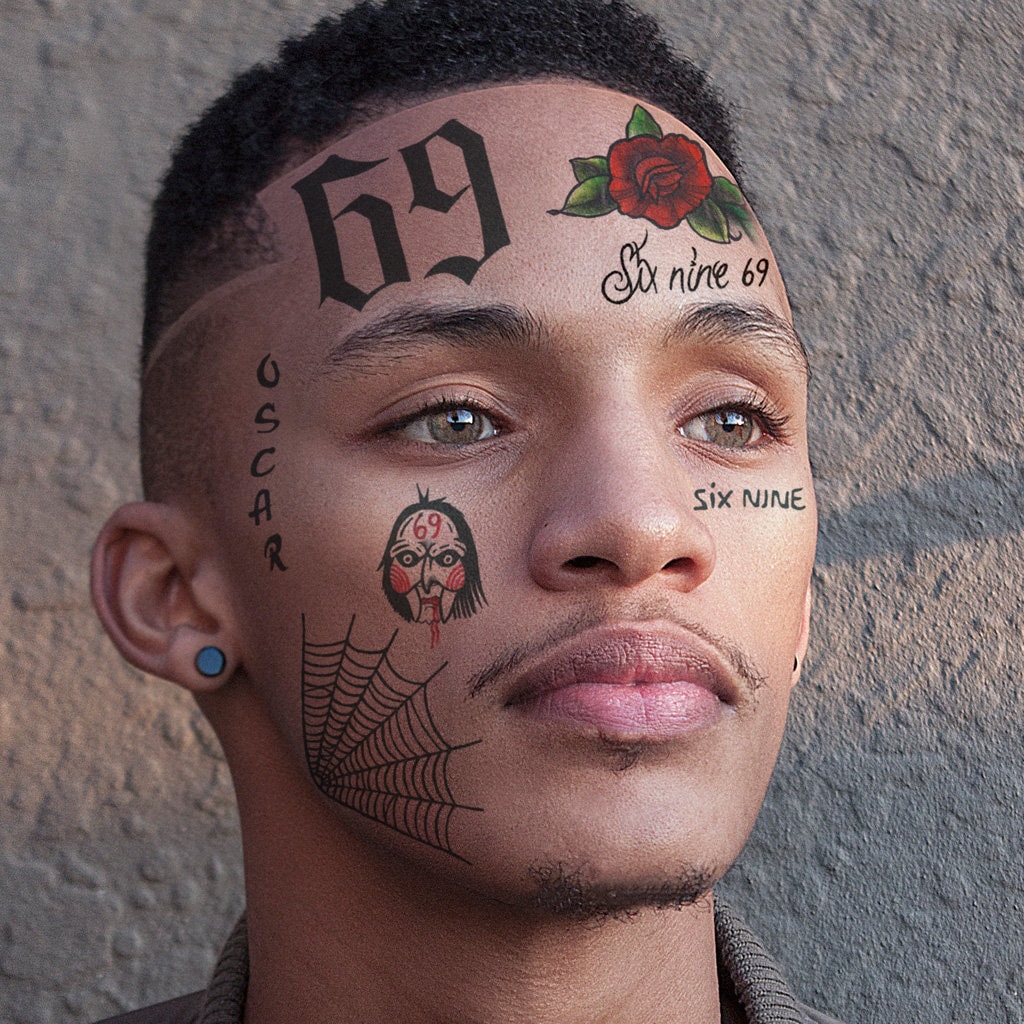 Amazoncom  6ix9ine Temporary Tattoo Face  Neck Tattoos  Beauty   Personal Care