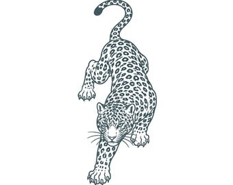 Leopard Tattoo - Leopard Temporary Tattoo / Big Cat Realistic Tattoo / Panther Tattoo / Cool Powerful Leopard Tattoo