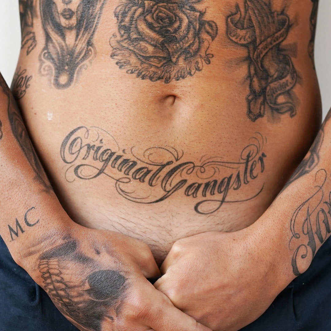 Original Gangster Tattoo Temporary Tattoo / Original Gangster Lettering /  OG Tattoo / Gangster Tattoo / Mafia Tattoo / Chicano Tattoo - Etsy Israel