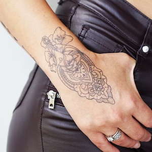 Boho Ornament - Temporary Tattoo / Fake Tattoo / Ornament Tattoo/ Boho Tattoo /Floral Tattoo / Hipster Tattoo /Festival Tattoo / Coachella