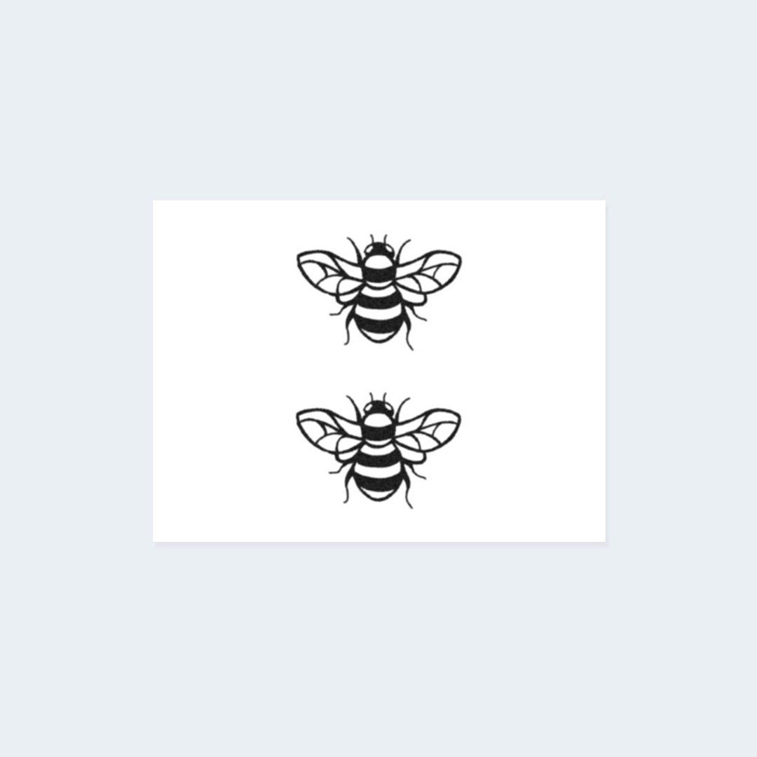 Tiny Bumble Bee Tattoo