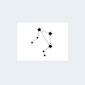 Libra Constellation Tattoo (Set of 2) - Libra Constellation Temporary Tattoo / Libra Zodiac / Libra Astro Sign / Libra Star Constellation