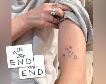 Emily Armstrong Inspired Tattoos (Set of 2) - L Park Temporary Tattoo / Singer Tattoos / Costume Halloween Cosplay  Tattoos