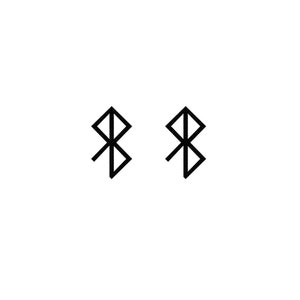 Viking Peace Symbol (Set of 2) - Viking Symbol Tattoo / Peace Symbol Tattoo / Norse Tattoo / Mythology Tattoo / Norsk Tattoo / Thors Hammer