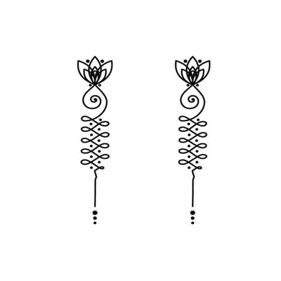 Unalome Flower set of 2 Flower Unalome Tattoo / Lotus - Etsy Canada Unalome Flower set of 2 Flower Unalome Tattoo / Lotus - Etsy Canada