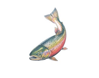 Salmon Tattoo - Salmon Temporary Tattoo / Fish Tattoo / Pacific Salmon Realistic Temporary Tattoo / Cool Fish Tattoo / Fish Lover Tattoos