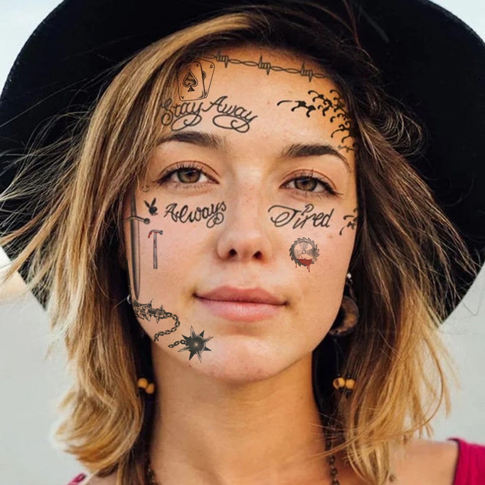 Post Malone Updated Face Temporary Tattoo Set Set Of Ebay Sexiezpicz Web Porn