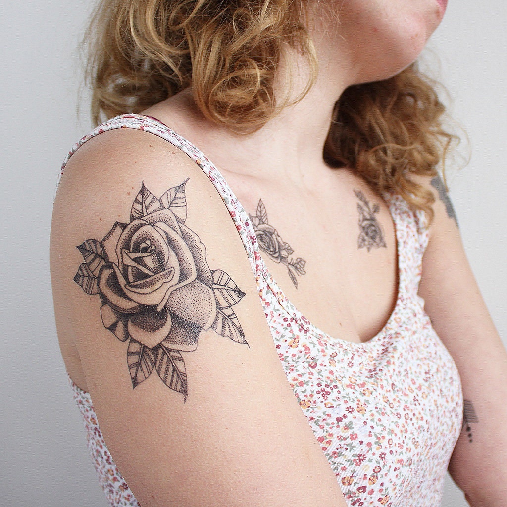 Two Roses Tattoo - Etsy Two Roses Tattoo - Etsy