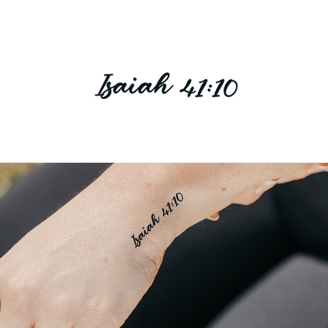 Isaiah 41:10 set of 2 Isaiah 41 10 Temporary Tattoo / Christian Tattoo /  Bible Verse Temporary Tattoo / Religious Tattoo / Isaiah - Etsy