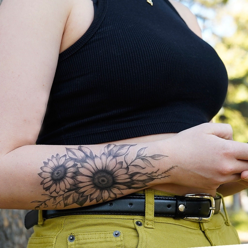 SUNFLOWER TEMPORARY TATTOO  Junk GYpSy co