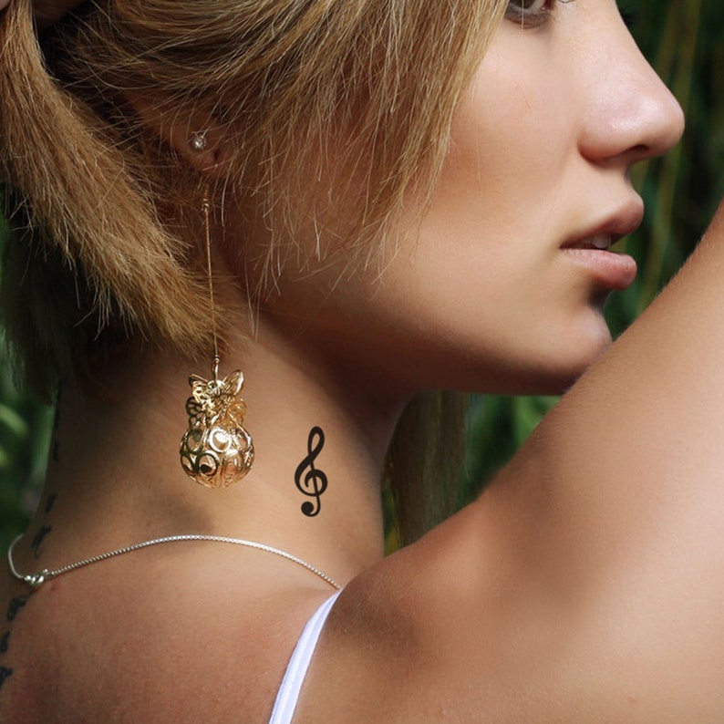 Music Note Key Tattoo set of 3 Music Note Temporary Tattoo Etsy