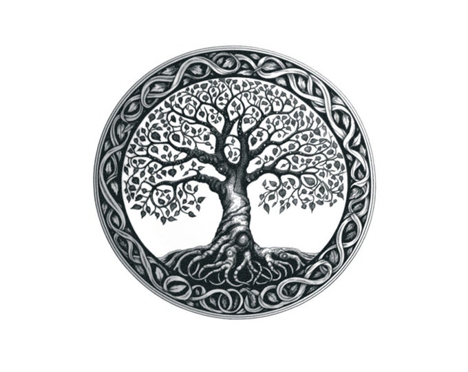 Yggdrasil Norse Tattoo Temporary Tattoo / Viking Tattoo / Celtic Tattoo