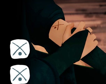 Mizu Samurai Tattoo (Set of 2) - Anime Temporary Tattoo / Cosplay Tattoo / Halloween Costume / Samurai Tattoo / Kill Score Tally Tattoo Mizu