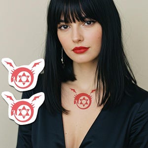Homunculus Sign (Set of 2) - Homunculus Symbol Tattoo / FMA Lust Tattoo / Anime Cosplay / Ouroboros / Lust Cosplay / Lust Costume Woman