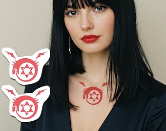 Homunculus Sign (Set of 2) - Homunculus Symbol Tattoo / FMA Lust Tattoo / Anime Cosplay / Ouroboros / Lust Cosplay / Lust Costume Woman