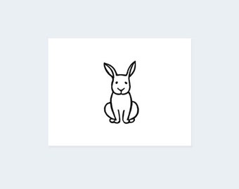 Cute Rabbit Tattoo - Etsy Cute Rabbit Tattoo - Etsy