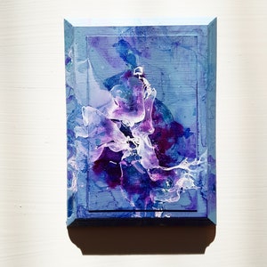 Purple Alcohol Ink, Acrylic, and Spray Paint Painting
