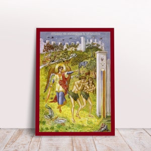 Adam and Eve Expulsion From the Garden of Eden Greek Byzantine Orthodox ...