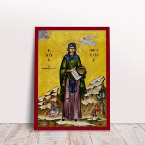 Saint Paraskevi "Parasceva" of Rome Fullbody Greek Byzantine Orthodox Christian handmade icon