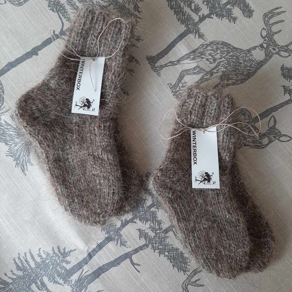 Siberian husky wool socks for kids