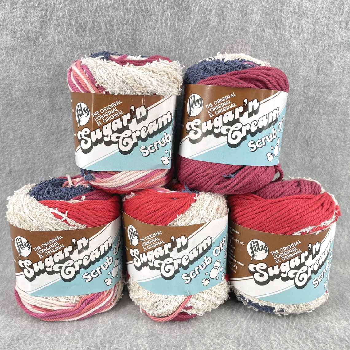 Lily Sugar 'N Cream Scrub off Yarn Beach House 5 Skeins Etsy
