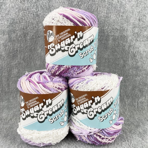 Lily Sugar 'N Cream Scrub off Yarn 3 Skeins Pretty Purple Etsy
