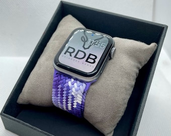 Braided Nylon Apple Watch Band, Stretchy One Loop Design