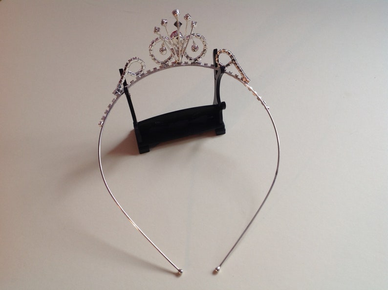 Wedding Accessories Bridesmaid Clear /& Pink Crystals Alice Band Tiara