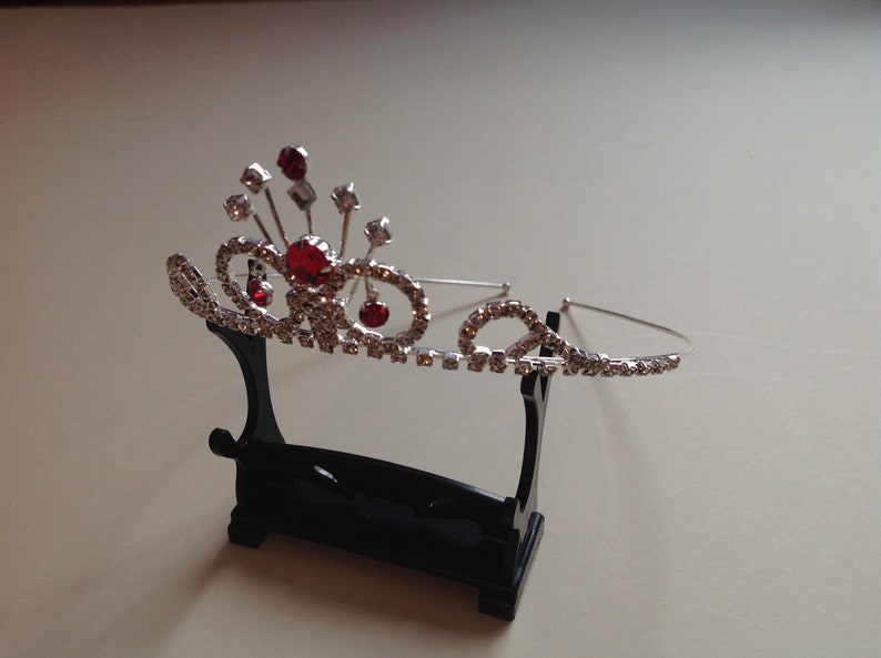 Wedding Accessories Bridesmaid Clear /& Pink Crystals Alice Band Tiara