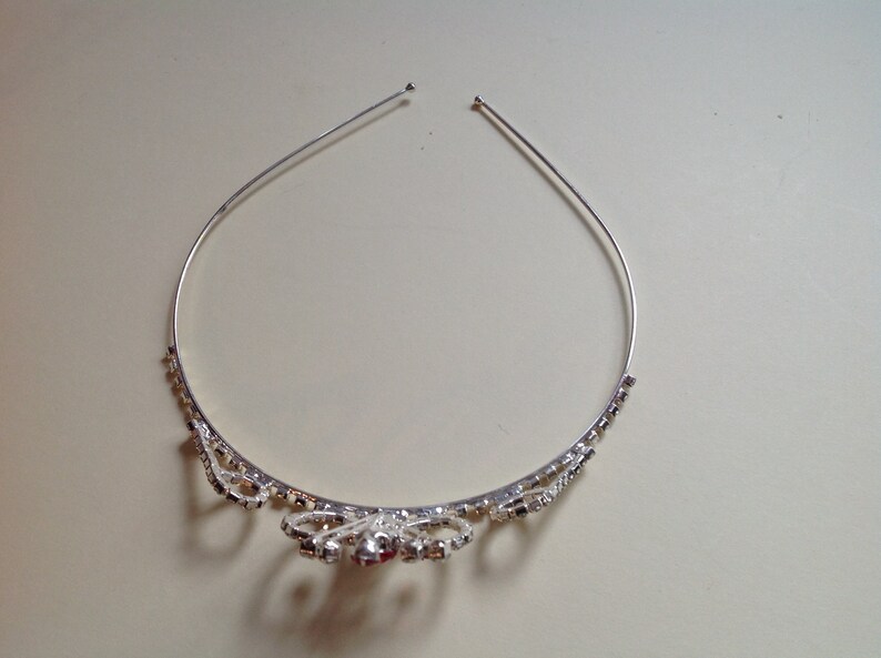 Wedding Accessories Bridesmaid Clear /& Pink Crystals Alice Band Tiara