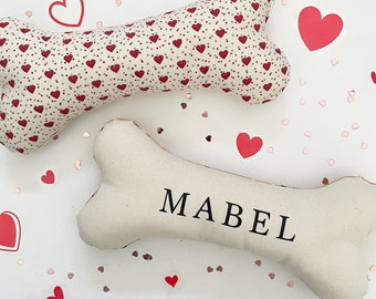 Personalised Dog Bone Toy Dog Puppy Gift Dog Toy With Squeak Handmade Dog Lover Large Dog Toy New Puppy Gift Valentines Toy Dog Treats