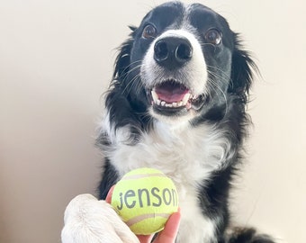 Personalised Dog Tennis Ball Dog Toy New Puppy Gift Toys Dog Ball Toy