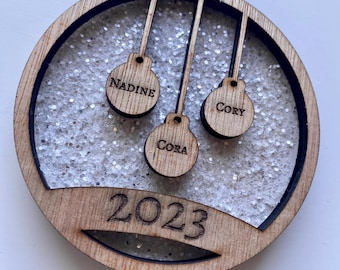 Family bauble Christmas decorations tree gift for holidays family