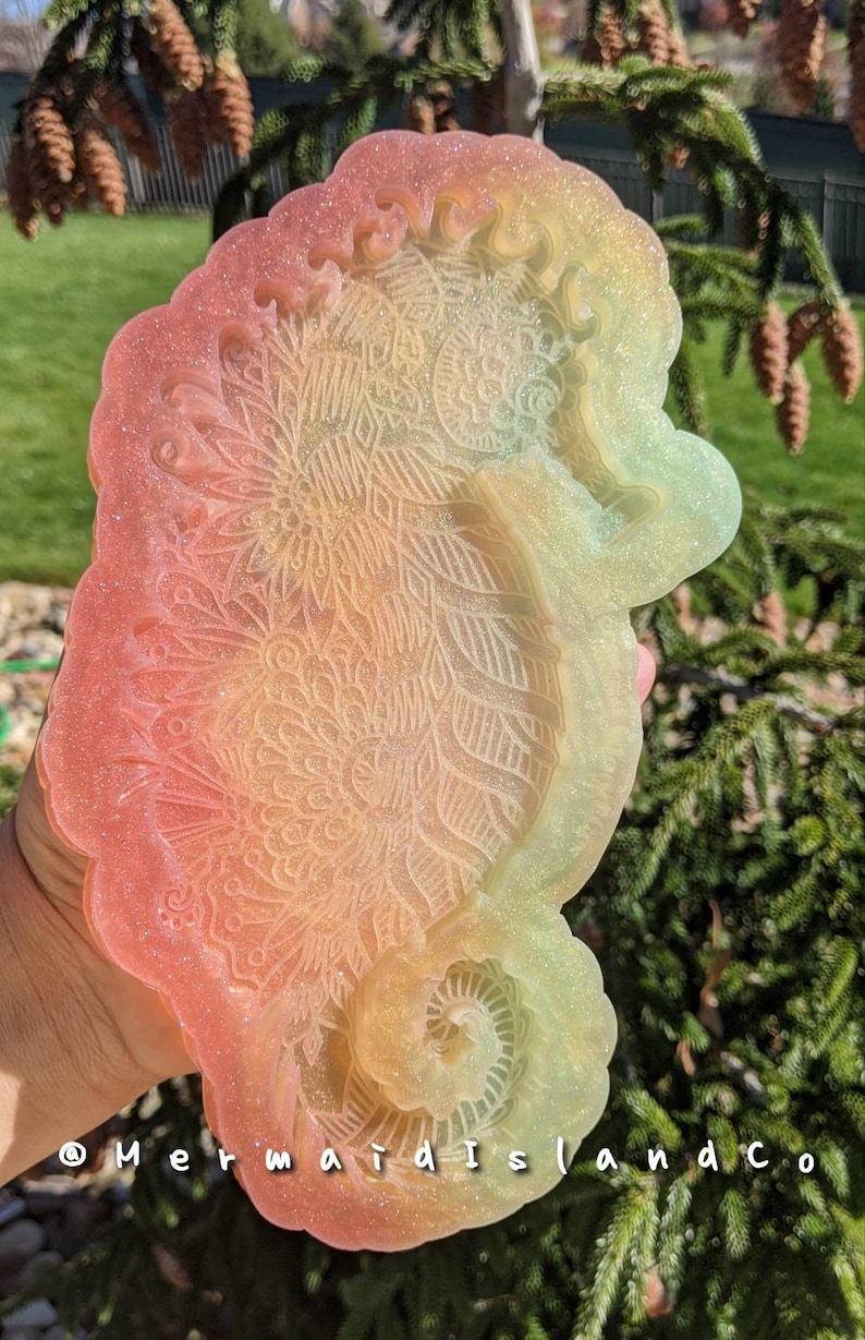 Epoxy Mold Mandala Sea Horse Silicone Mold For Resin Crafting Silicone Mold Resin Mold