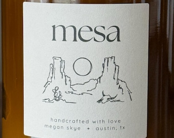 Mesa Candle | 8oz Amber Jar | Exotic Oud Wood Scent | Luxurious Enigmatic Gift