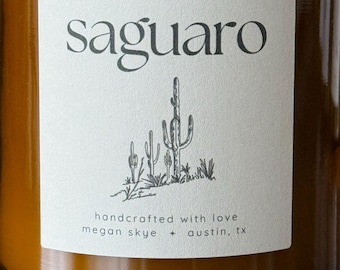 Saguaro Candle | 8oz Amber Jar | Sandalwood Scent | Luxurious Grounding Gift