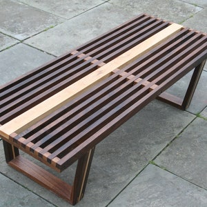 Mid-century Modern Slat Bench