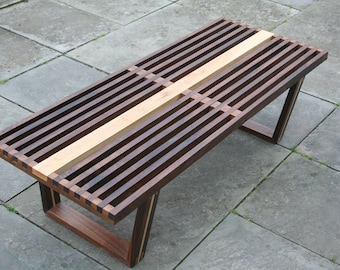 Mid-century Modern Slat Bench