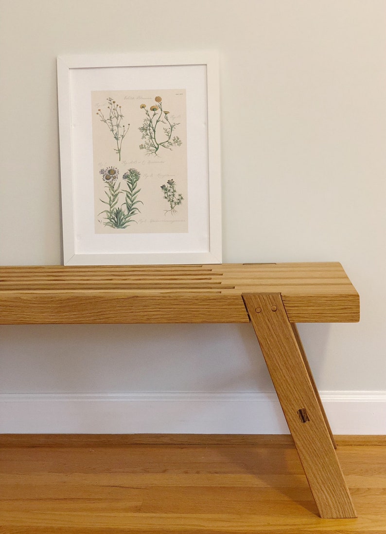 Entryway Bench Pictured in White Oak Etsy